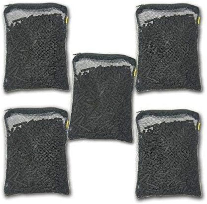 Wave Point 5 lbs Premium Virgin Activated Carbon Charcoal Pellets in 5 Filter Media Bags (Free) for Aquarium Fish Tanks Koi Pond Canister Filter Reef Filters, Air Filter & AC, Total 5 lbs (1 Gallon)