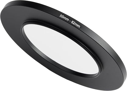 55mm to 82mm Step-Up Ring Filter Adapter,for All Brands UV ND CPL, Metal Ring Step-Up Rings Adapter Filter (55mm-82mm)