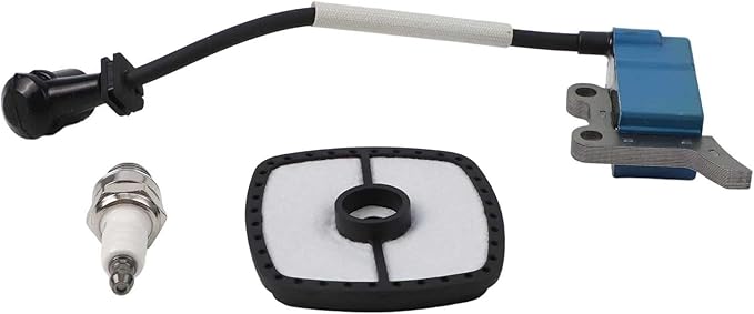 Ignition Coil Spark-Plug and Air Filter Kit for Echo SRM-225 SRM-2320T PAS-225 String Trimmers and Brushcutters Outdoor-Power Equipment Replacement Parts Blue