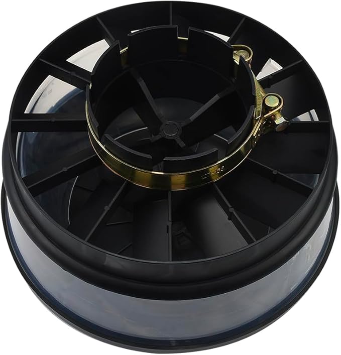 Universal Air Pre-Cleaner Assembly 5 Inch Inner Diameter Intake Inlet, with Pipe Clamp Hoop Clip Ring, Replacement Parts for Tractors, Excavators, Loaders