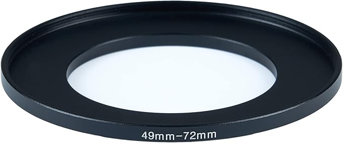 49mm to 72mm Step-Up Ring Filter Adapter for All Brands UV ND CPL Metal Ring Step-Up Rings Adapter Filter (49mm-72mm)