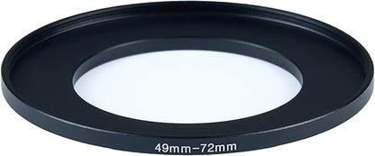 49mm to 72mm Step-Up Ring Filter Adapter for All Brands UV ND CPL Metal Ring Step-Up Rings Adapter Filter (49mm-72mm)
