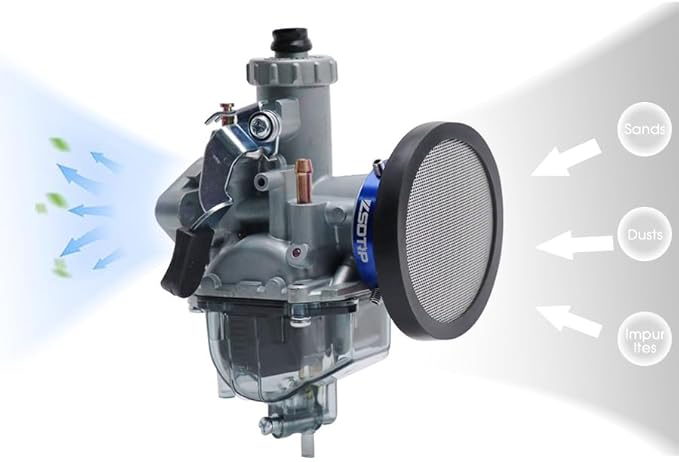 Carburetor Carb 40mm Air Filter Cleaner Velocity Stack Modified Trumpet with Sponge Filter Steel Mesh for VM22 PZ22 GX160 GX200 Short Fast Intake Suggest for Small Displacement (Blue,40mm)