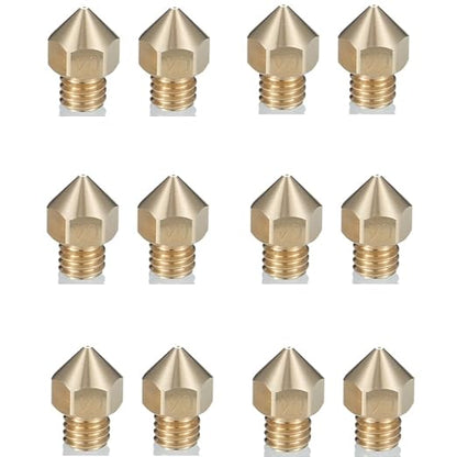 12Pcs CR-10S Pro Nozzles 0.4mm, M6 CR-10S Pro 3D Printer Nozzles,CR-10S Pro Hotend Extruder Nozzles 0.4mm Only Compatible for Creality CR10S Pro Hotend 3D Printer Nozzle.