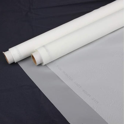 Silk Screen Printing Mesh, 100/110/120/140/160/180/200/250/300Mesh, White Yellow for Screen Printing Machine Equipment Accessories, Filter Painting, Polyester Fabric (160M/64T White)