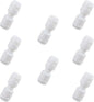 Push to Connect Fittings for Reverse Osmosis Water Filter 1/4" Equal Straight Coupling Union,NSF Certified Plastic ro Fittings (pack 8)