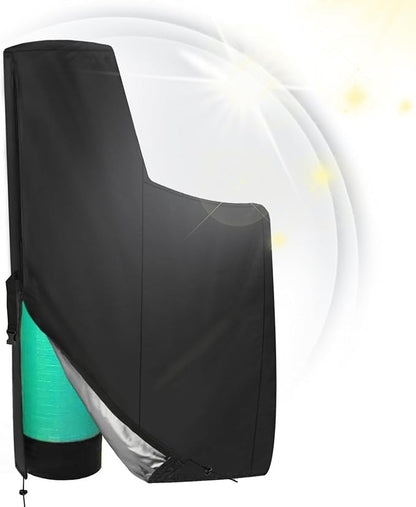 Soft Water System Cover - Outdoor Protective Enclosure with Zipper | Oxford Fabric Guard for Water Softener, All Season Heavy Duty Protector, Waater Filter Cover for Year Round Home Indoor Outdoor