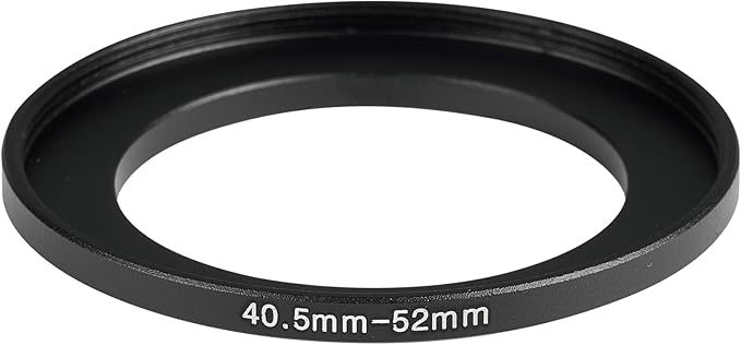 40.5-52mm Metal Step-Up Ring Adapter Compatible with Mirrorless Cameras DSLR Lens, UV CPL ND Filter Thread Converter, Black