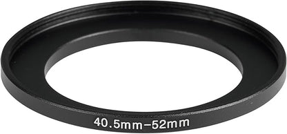 40.5-52mm Metal Step-Up Ring Adapter Compatible with Mirrorless Cameras DSLR Lens, UV CPL ND Filter Thread Converter, Black