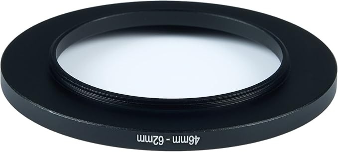 46mm to 62mm Step-Up Ring Filter Adapter for All Brands UV ND CPL Metal Ring Step-Up Rings Adapter Filter (46mm-62mm)
