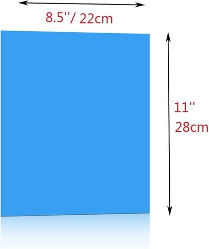 Sakolla 16 Pack Color Correction Gel Light Filter, Transparent Color Lighting Gel Filter Plastic Sheets, 8.5 x 11 Inches, 8 Colors
