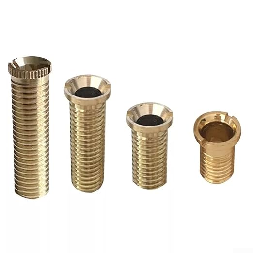 Sink Strainer Screw Connector Brass Alloy Bolts for Wash Basin Strainer Bath Waste Bolt Kitchen Sink Basket Filter Slotted Design for Easy Tightening Copper Color(Brass 3cm)