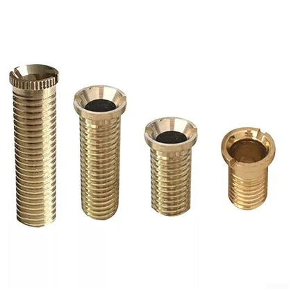 Sink Strainer Screw Connector Brass Alloy Bolts for Wash Basin Strainer Bath Waste Bolt Kitchen Sink Basket Filter Slotted Design for Easy Tightening Copper Color(Brass 3cm)