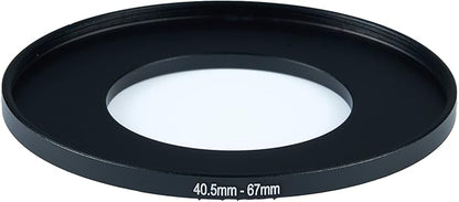 40.5mm to 67mm Step-Up Ring Filter Adapter for All Brands UV ND CPL Metal Ring Step-Up Rings Adapter Filter (40.5mm-67mm)
