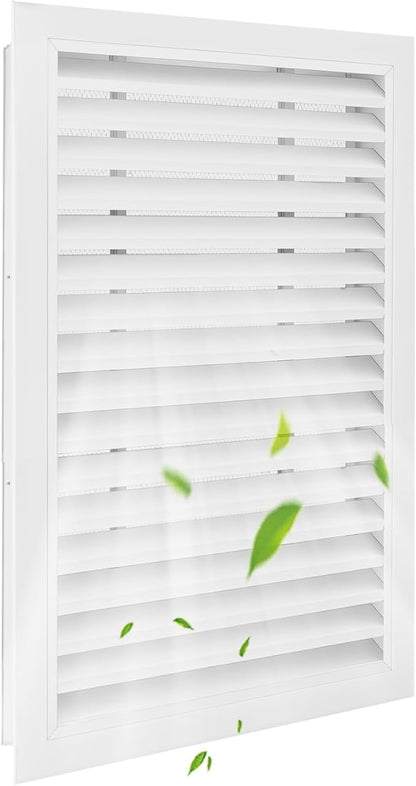 14"x20" Aluminum Gable Vent,Filter Screen for Removable,Never Rust, Heat Dissipation & Condensation Prevention,Ideal for Shed, Attic, Wall, Door & Shipping Container-Vent Opening: 12" x 18"