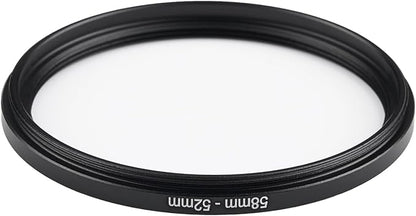58mm to 52mm Step-Down Ring Filter Adapter,for All Brands UV ND CPL, Metal Ring Step-Down Rings Adapter Filter (58mm-52mm)