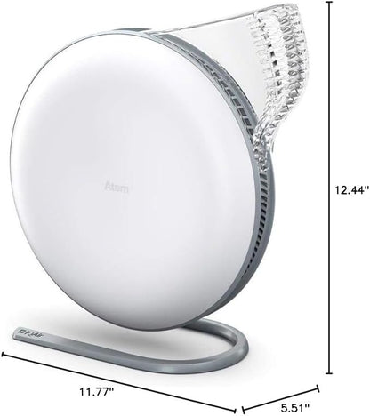 IQAir Atem Desk Air Purifier for Home, Office, Desktop, Small Room up to 150 sq ft, HyperHEPA Filter for Bacteria, Viruses, Allergens, Pets, Asthma, Pollen, Dust, Swiss Design, Made in Germany, White