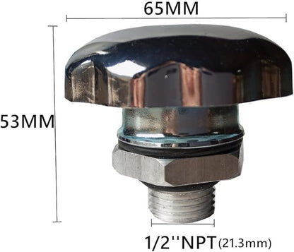 NPT Breather Cap1/2" - C-Type Air Filter Plug for Hydraulic Oil Tank Covers and Gearbox Exhaust Valves - Ideal for Coolant Tanks, Reservoirs, Hydraulic Oil Tanks, and Gearboxes (1/2")