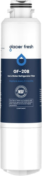 GLACIER FRESH Compatible with Samsung DA29-00020B Refrigerator Water Filter, DA29-00020A/B, DA29-00020B-1, HAF-CIN/EXP, 46-9101, RF4267HARS For French Door Fridge Kitchen (Pack of 1)