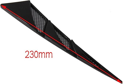 2pcs Car Vent Cover Stickers Car Air Flow Intake Bonnet Styling Stickers Car Body Decorative Strip Auto Exterior Accessories