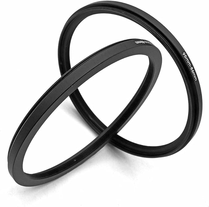 95 to 86mm Metal Step Rings/ 95mm to 86mm Step Down Ring Filter Ring Adapter for 95mm Camera Lens & 86mm UV CPL ND Filters Hoods Caps LingoFoto FS2067
