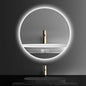 Bathroom Mirror with LED Lights and Touch Sensor, Wall Mounted Mirror with Demister Pad, 3 Colours of Light, Double Touch Button, for Entryway, Bathroom, Vanity(90cm/35.4in)
