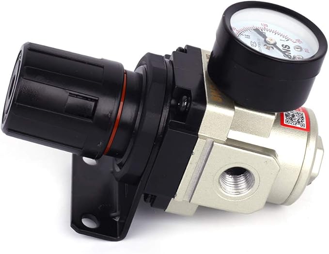 SNS AR3000-N02 Female Thread 1/4 NPT Air Pressure Regulator 0-150 PSI Adjustable,Bracket,Gauge