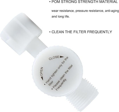 7/8'' Toilet Water Filter Adapter with SUS304 Mesh for 7/8 Toilet Tank Fill Valve and Bidet T Connector, 7/8 inch Male to 7/8 inch Female with Built-In Filter