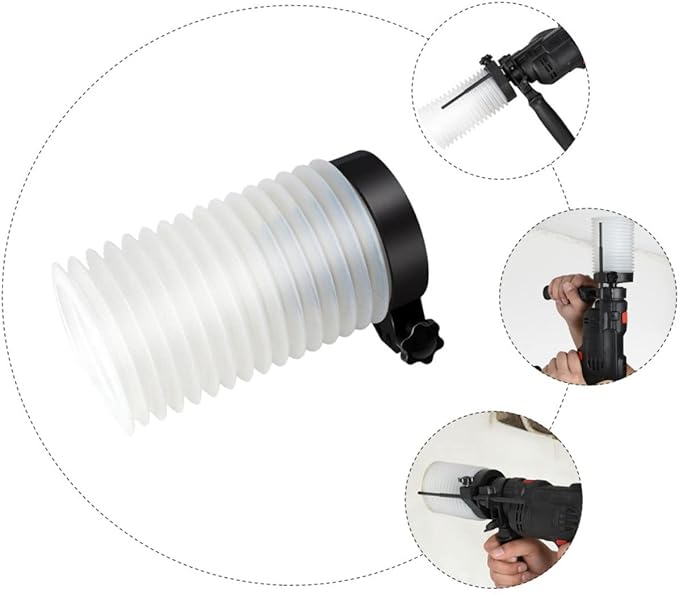 HOMSFOU Electric Hammer Drill Dust Shroud Fit Drill Press Cover Ash Bowl Health