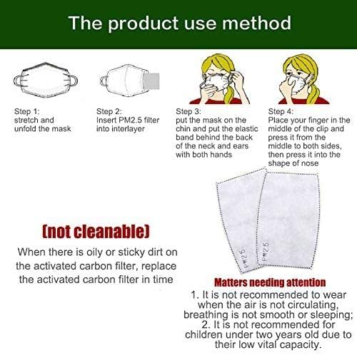 50Pieces PM - 2.5 Anti Dust Activated Carbon Filter 5 Layers Replaceable Anti Haze Filters for Respirator
