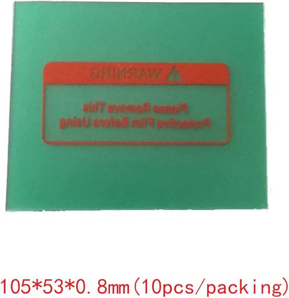 Welding Helmet Cover Lens Outside Protective Lens Filter Covers 105mmx53mmx0.8mm Replacement Lens Clear Cover Lens for Solar Auto Darkening Welding Helmet 10 PCS