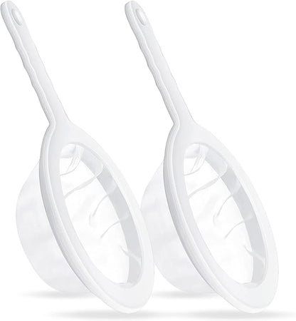 2PCS 450 Mesh Fine Mesh Filter with PP Material Non-Slip Anti-Scalding Handle Safe and Durable Sieve for Kitchen Tea Soy Milk Coffee Juice, 12.72x6.85x3.86 inch