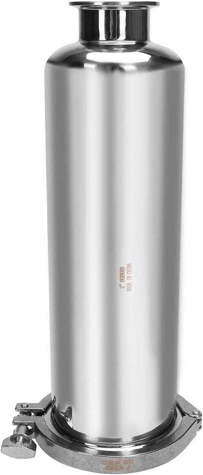 DERNORD 2 Inch Tri-Clamp Filter - SS304 Sanitary Fittings Inline Straight Strainer with 150 Mesh Stainless Steel Screen