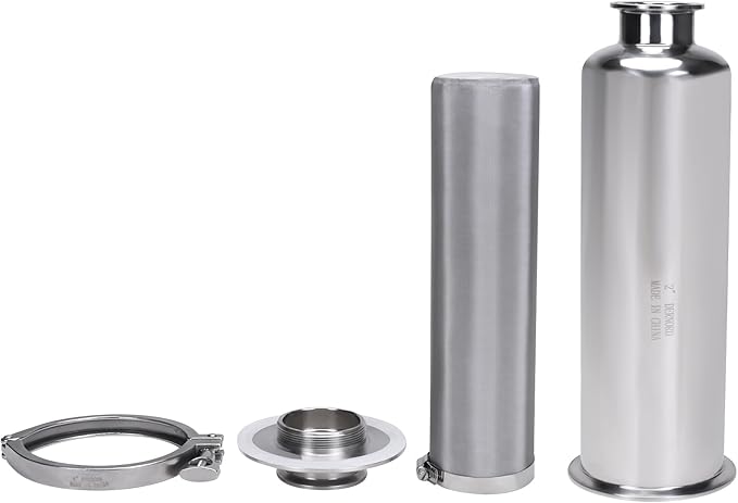 DERNORD 2 Inch Tri-Clamp Filter - SS304 Sanitary Fittings Inline Straight Strainer with 200 Mesh Stainless Screen