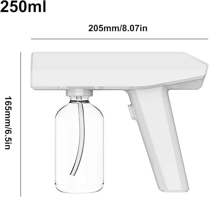 Atomizer Sprayer Handheld - 250ml Mist Spray Cleaner, Rechargeable Electric Unit with Grip, Compact Dust Remover with Ease, Indoor Functional Design, Supplies for Furniture, Toys, Outdoor