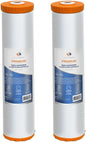 Aquaboon 20 x 4.5 Iron & Manganese Water Filter Cartridge – Reduces Iron & Manganese – Compatible with Whole House Systems, Well Water – Fits All 20”x4.5” Standard Housings - 2 Pack