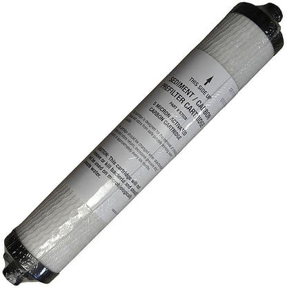 Microline S7028 Sediment/Carbon Pre-Filter – 5 Micron Dual-Stage RO Cartridge – Reduces Chlorine, Taste & Odor – 2" x 12" Filter for Reverse Osmosis Systems