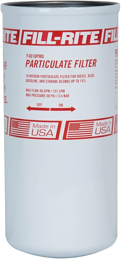 Fill-Rite F4010PM0 1" 40 GPM (151 LPM) 10 Micron Particulate Spin-On Fuel Filter