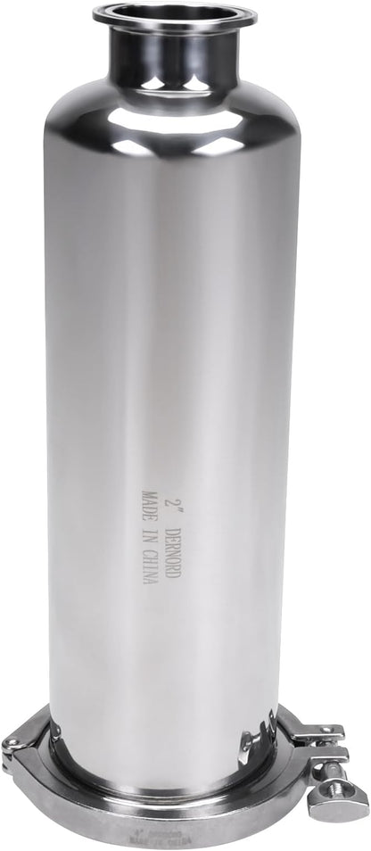 DERNORD 2 Inch Tri-Clamp Filter - SS304 Sanitary Fittings Inline Straight Strainer with 200 Mesh Stainless Screen