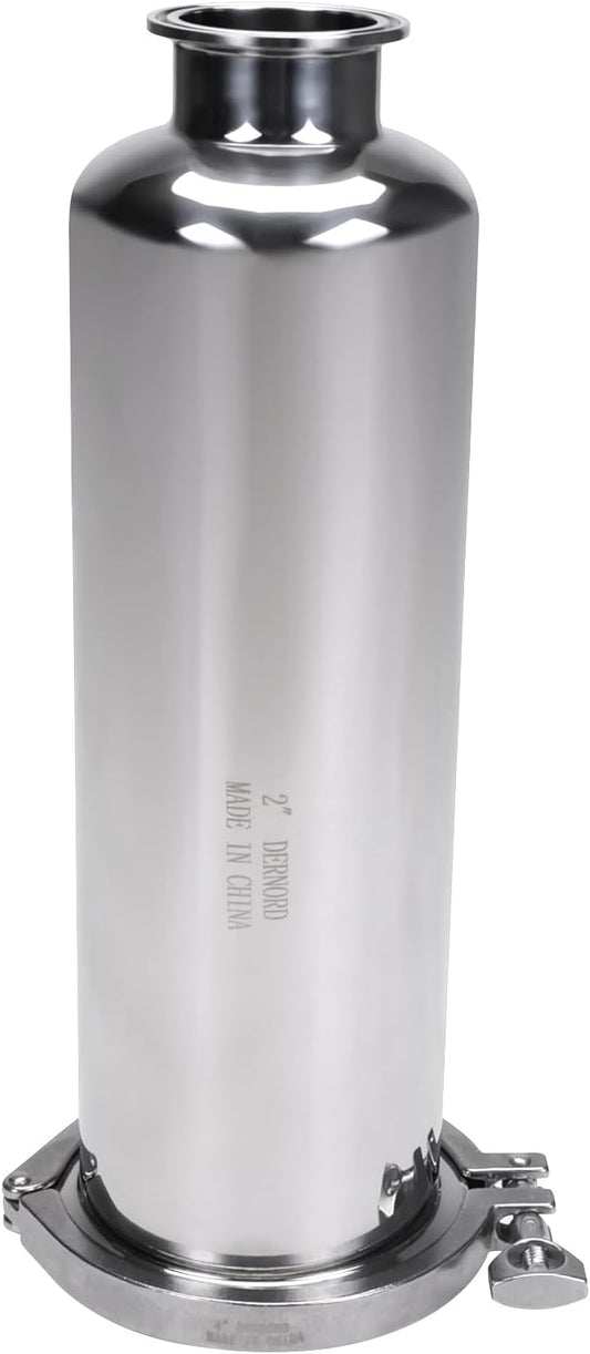 DERNORD 2 Inch Tri-Clamp Filter - SS304 Sanitary Fittings Inline Straight Strainer with 200 Mesh Stainless Screen
