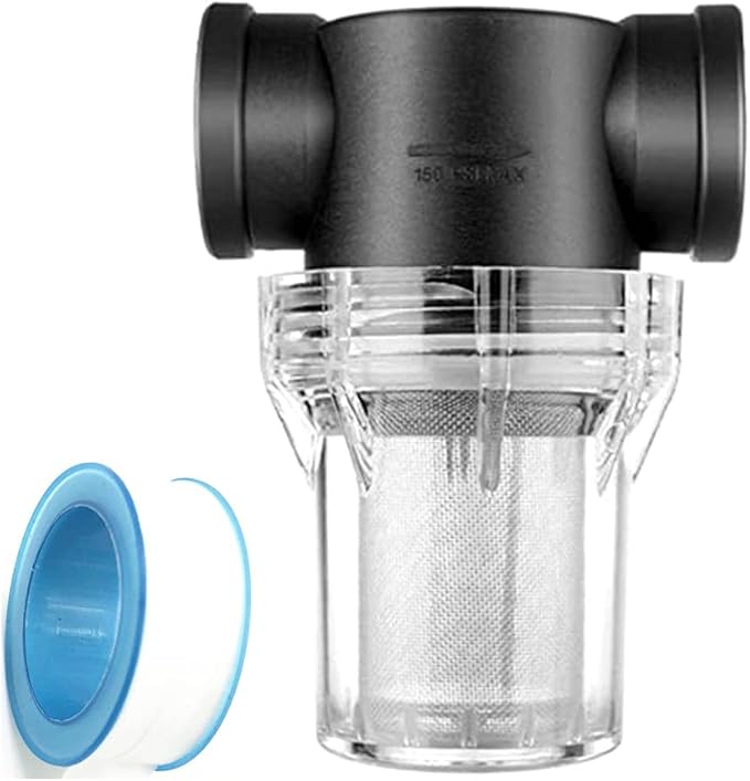 Sediment Filter Pressure Washer Filter Stainless Steel Filter 40Mesh Screen for Outdoor Gardening Inlet Water 1 Inch Female Thread Connector