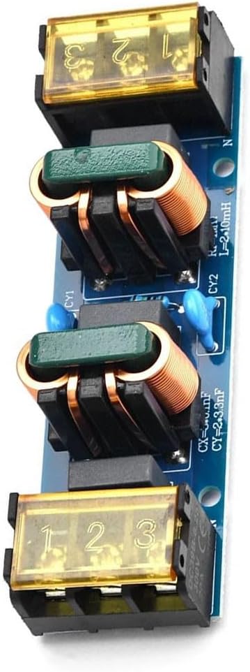 Two-Stage Low-Pass for EMI Power Filter Board 6A/25A High-Frequency Noise Suppression for Measuring Instruments Automation Systems Inverters and Communication Equipment(25A)
