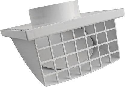 ABS Exterior Wall Ventilation Grille with Valve for Kitchen Bathroom Range Hood Duct Outlet 100mm 125mm 150mm Pipe Connection Weatherproof Air Exhaust(100MM)