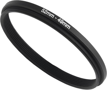 52mm to 49mm Step-Down Ring Filter Adapter,for All Brands UV ND CPL, Metal Ring Step-Down Rings Adapter Filter (52mm-49mm)