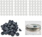 100PCS Self Healing Injection Ports and 120PCS Synthetic Filter Stickers Mushroom Growing Supplies（13.2mm for Ports &20mm for Stickers ）