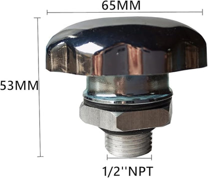 NPT Breather Cap1/2" - C-Type Air Filter Plug for Hydraulic Oil Tank Covers and Gearbox Exhaust Valves - Ideal for Coolant Tanks, Reservoirs, Hydraulic Oil Tanks, and Gearboxes (1/2")