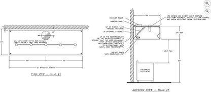 Commercial Kitchen Restaurant Duty Exhaust Hood, Wall Canopy Stainless Steel Exhaust Hood with Baffle Hood Filters, High Temperature Light Fixtures, and 16” Round Exhaust Riser (11" Long Hood)