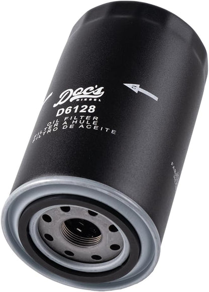 Doc's Diesel Oil Filter 12-Pack D6128-12 | Compatible with Ford 6.7L Powerstroke F250, F350, F450, F550 2011+, Ford 6.7L Powerstroke F650, F750 2017+ | Replaces FL2051