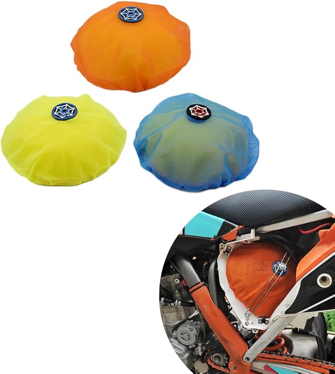 OTOM Universal Motorcycle Air Filter Dustproof Sand Cover Engine Cleaning Air Filter Wrap Fit for dirt bike (Blue)…
