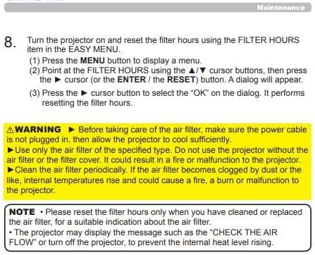 AWO UX39551 Replacement Air Dust Filter for HITACHI CP-HD9320,CP-HD9321,CP-HD9950,CP-WU9100,CP-WU9410,CP-WU9411,CP-WX9210,CP-WX9211,CP-X9110,CP-X9111 for CHRISTIE DWU951-Q,DWX951-Q,DXG1051-Q,DWU1052-Q